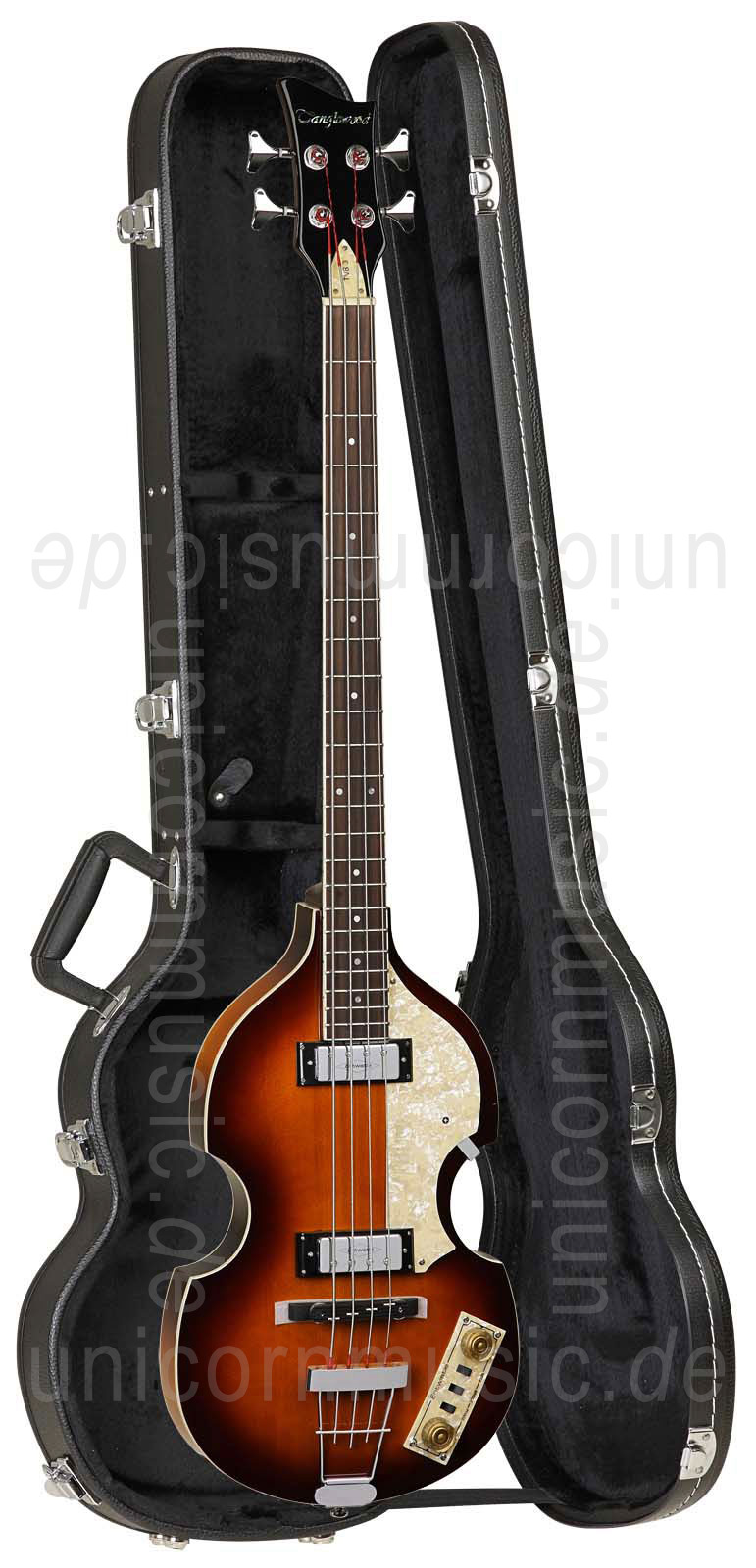 zur Artikelbeschreibung / Preis E-Bass TANGLEWOOD TVB 3 AVB Antique Violin Burst (BEATLE VIOLIN BASS) + Koffer