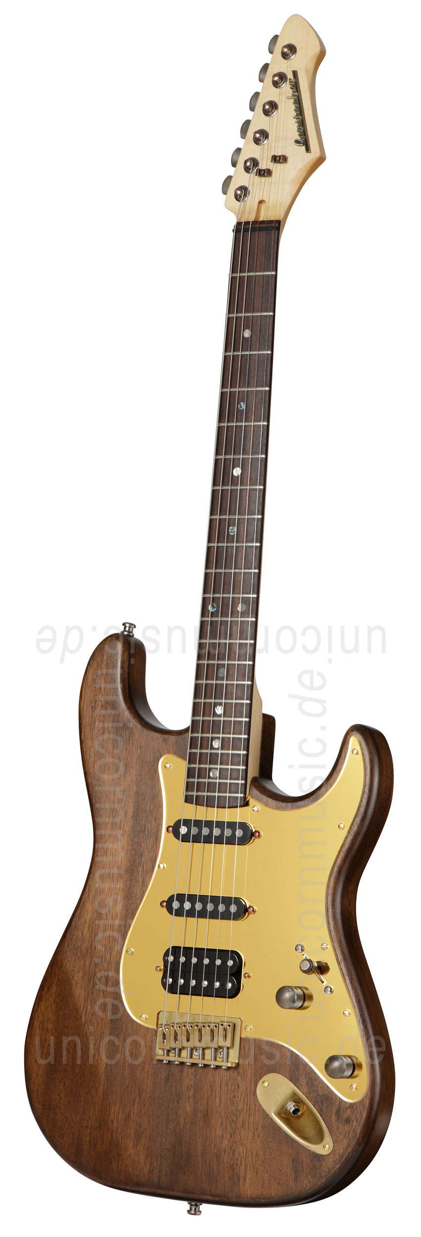 zur Artikelbeschreibung / Preis E-Gitarre BERSTECHER Old Whisky Deluxe 2016 Gold + Koffer - made in Germany