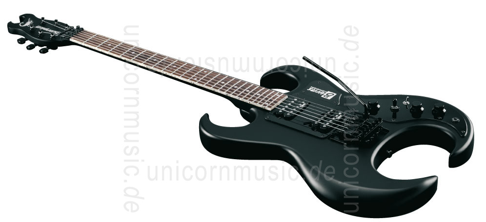 zur Artikelbeschreibung / Preis E-Gitarre BURNS SCORPION FR - in Matt Schwarz