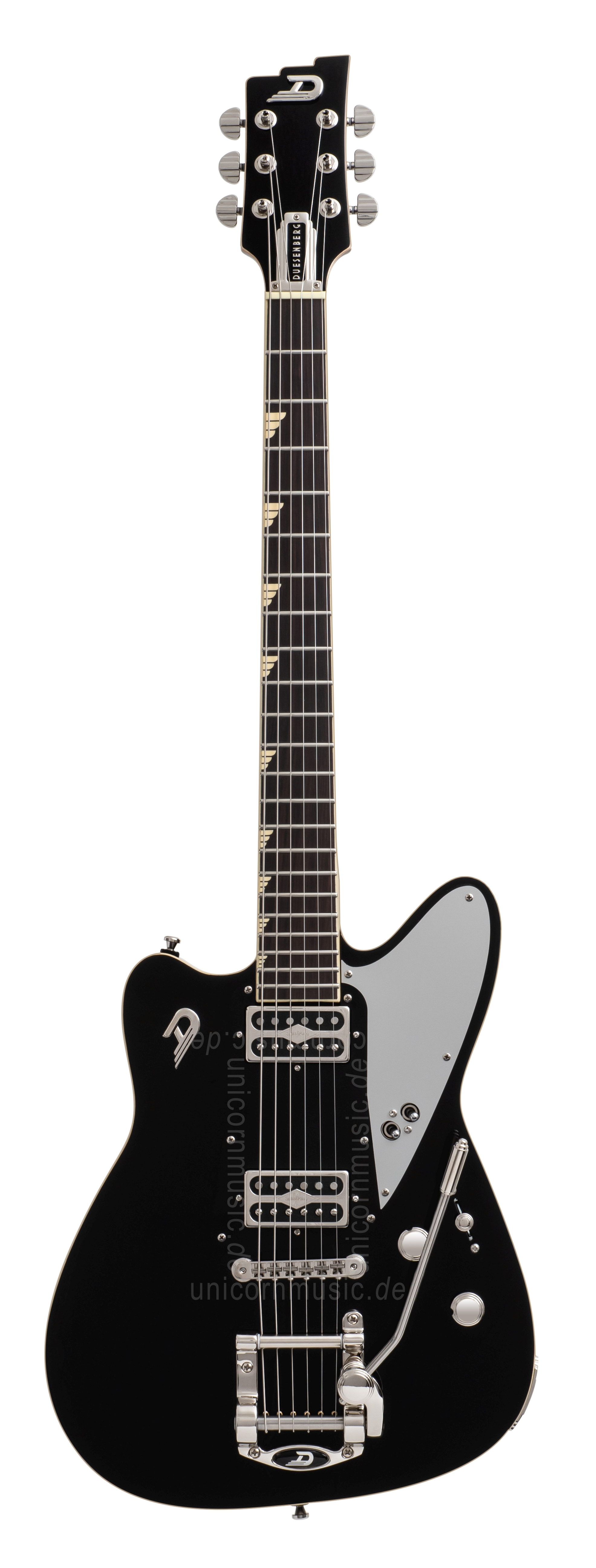 zur Artikelbeschreibung / Preis E-Gitarre DUESENBERG The Falken - Black (incl. Radiator Tremola)