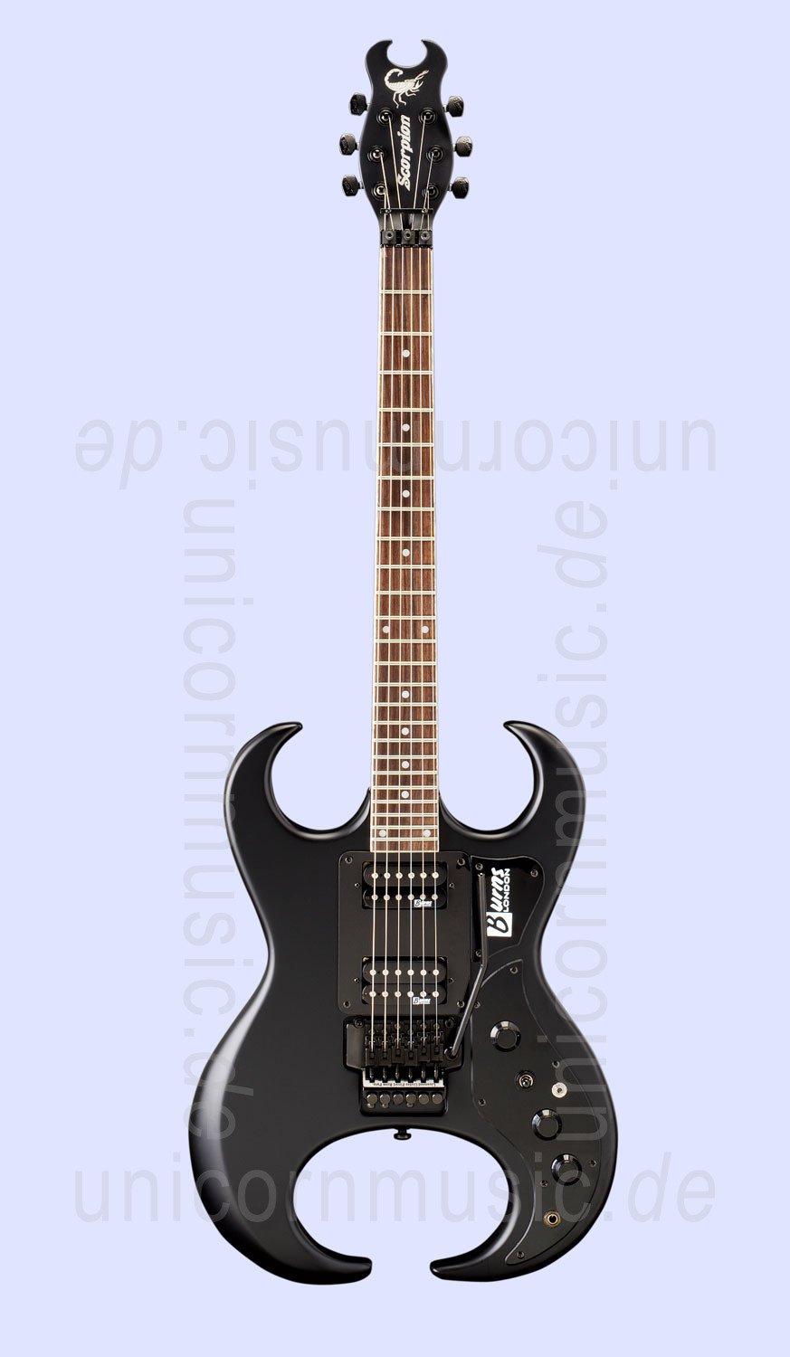 zur Artikelbeschreibung / Preis E-Gitarre BURNS SCORPION FR - in Matt Schwarz