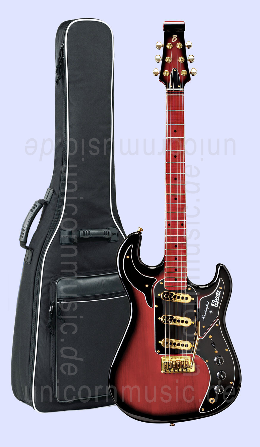 zur Artikelbeschreibung / Preis E-Gitarre BURNS SHADOW  - in Red Burst Lackierung