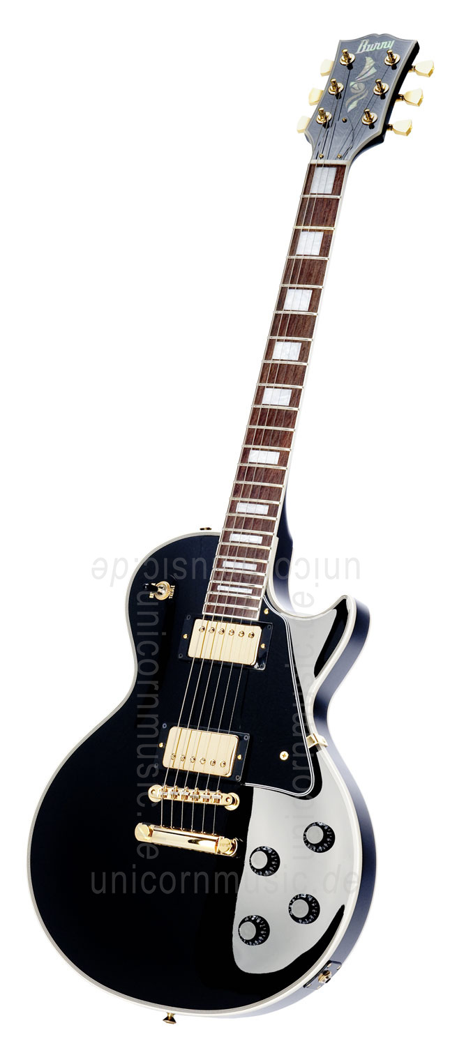 zur Artikelbeschreibung / Preis E-Gitarre BURNY RLC 115 BLK BLACK + original Koffer
