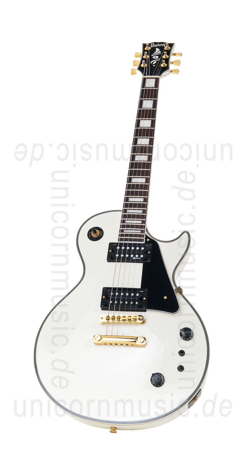 zur Artikelbeschreibung / Preis E-Gitarre BURNY RLC 95S SW Snow White + Sustainer