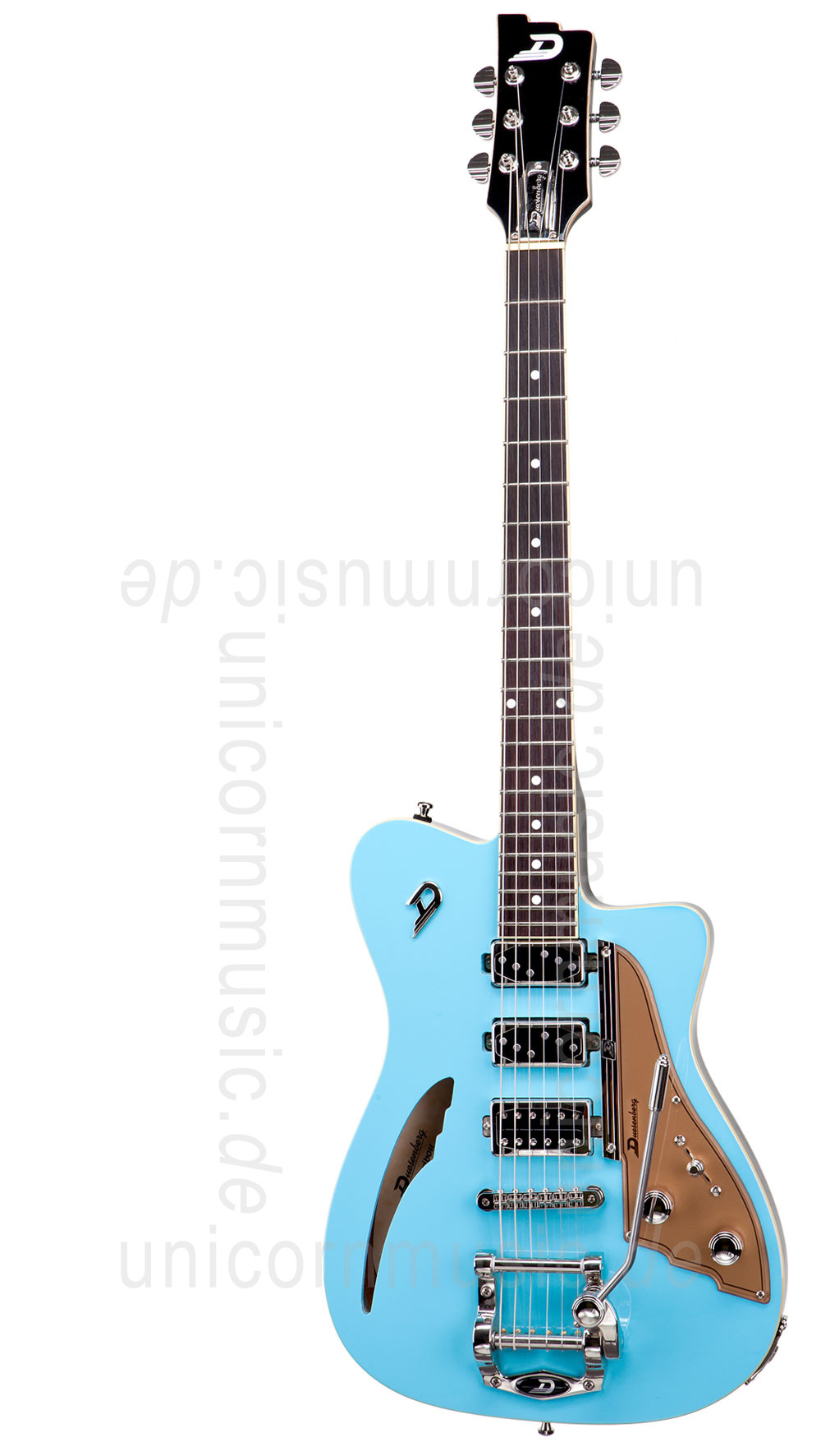 zur Artikelbeschreibung / Preis E-Gitarre DUESENBERG CARIBOU (2014)  - Narvik Blue - Tremolo
