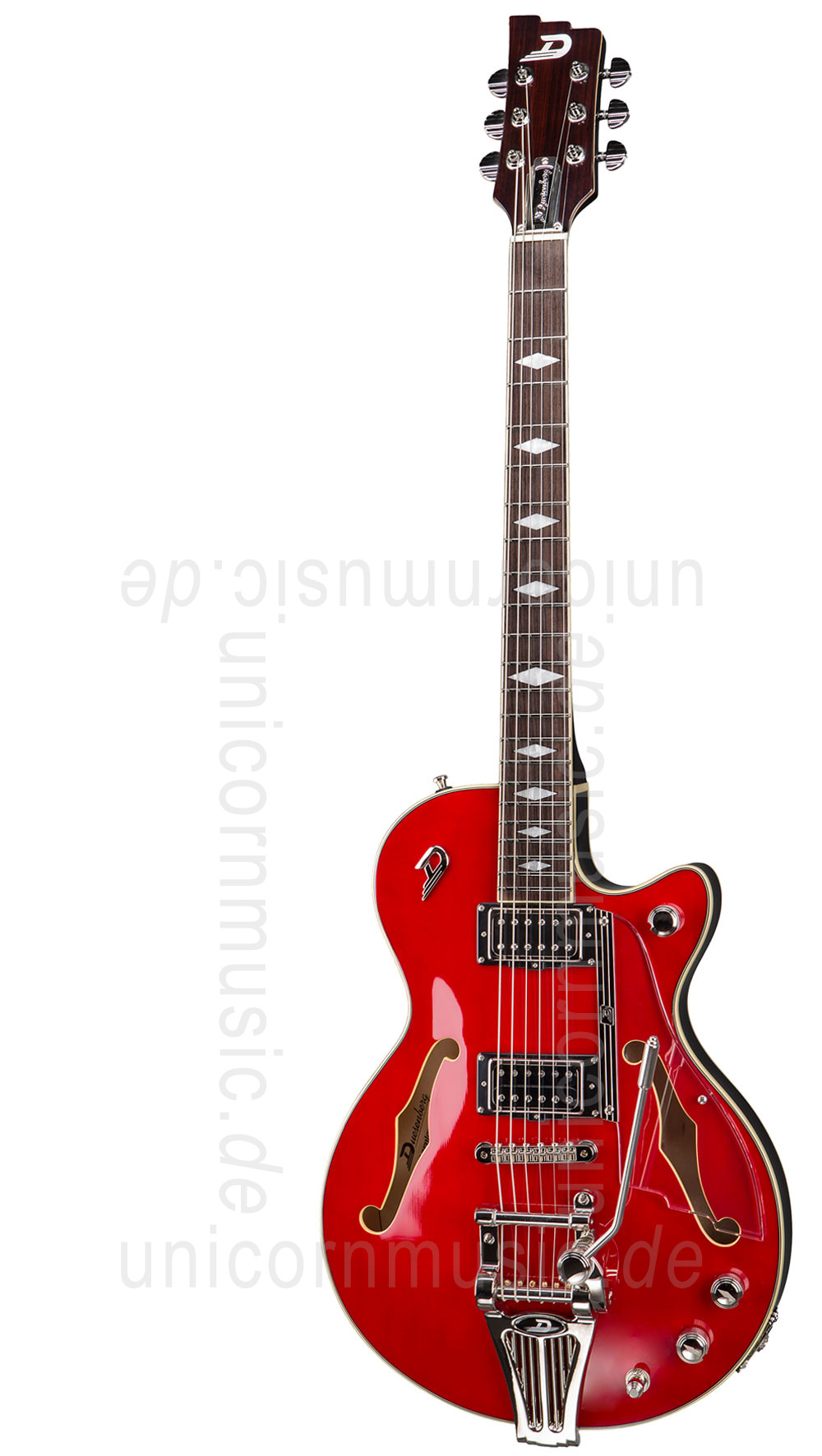 zur Artikelbeschreibung / Preis E-Gitarre DUESENBERG STARPLAYER TV DELUXE - Crimson Red + Custom Line Case