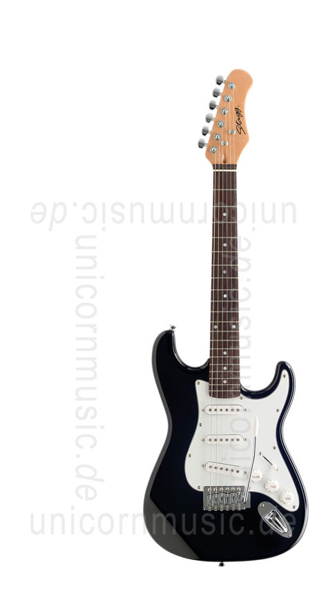 zur Artikelbeschreibung / Preis Kinder E-Gitarre STAGG S300 3/4 BK - Auch als Reisegitarre geeignet