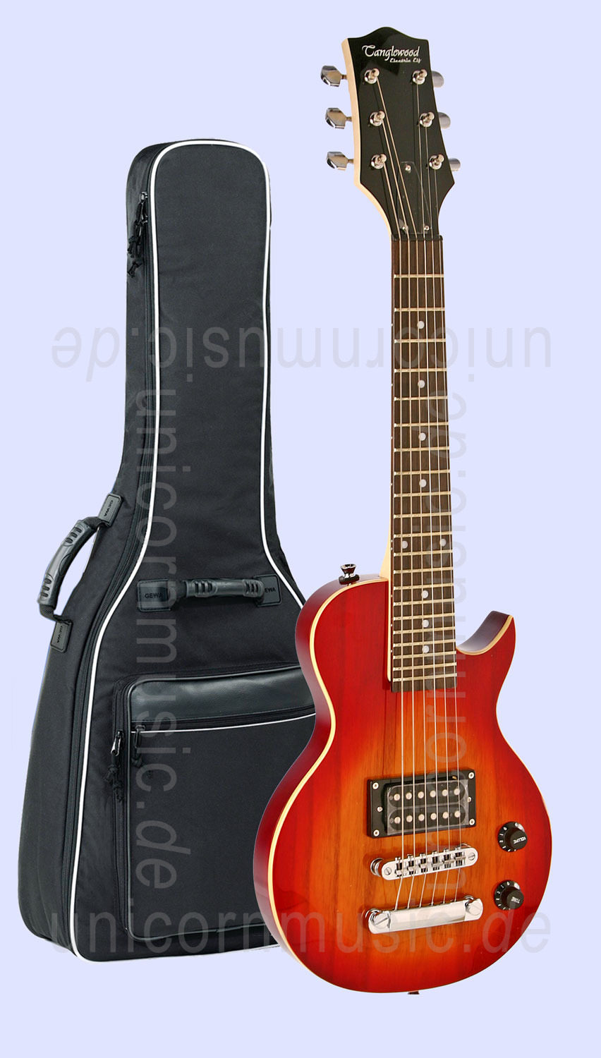 zur Artikelbeschreibung / Preis Kinder E-Gitarre TANGLEWOOD TW EE15-CSB-1/2 - Auch als Reisegitarre geeignet