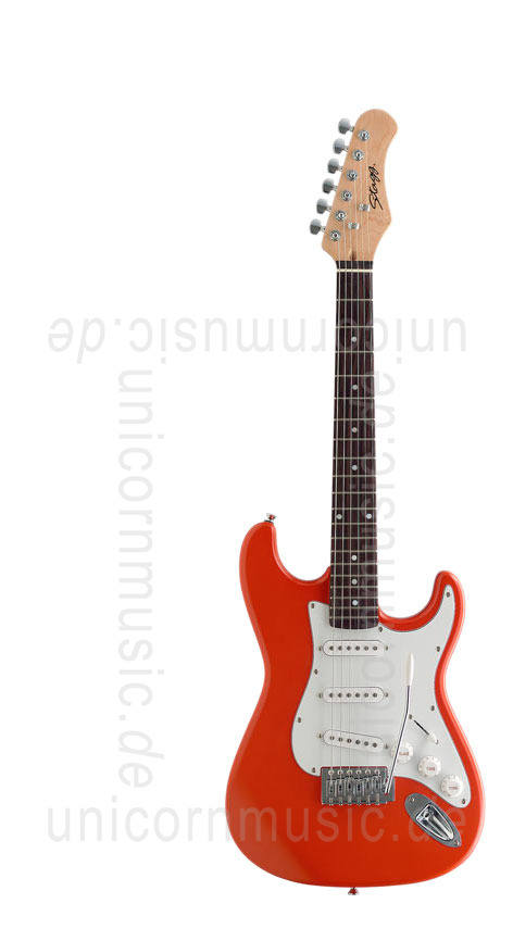 zur Artikelbeschreibung / Preis Kinder E-Gitarre STAGG S300-3/4-ORM - Auch als Reisegitarre geeignet