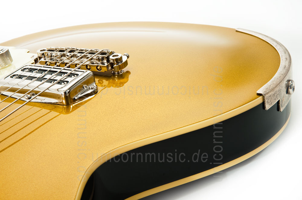 zur Artikelbeschreibung / Preis E-Gitarre DUESENBERG 52er Senior Little Toaster - Gold Top + Custom Line Case
