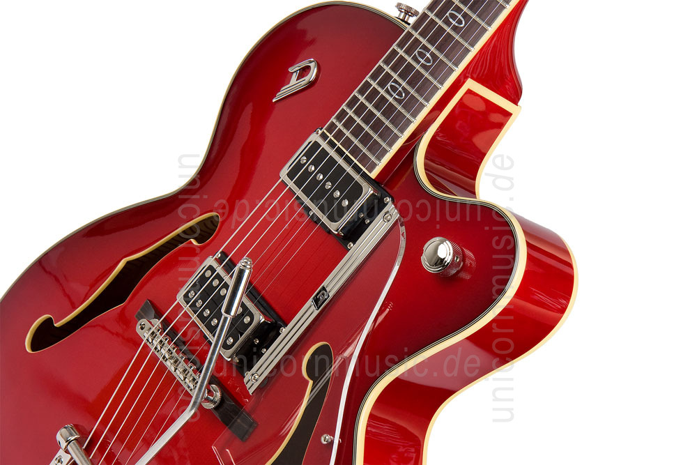 zur Artikelbeschreibung / Preis E-Gitarre DUESENBERG IMPERIAL - Red Burst + Custom Line Case