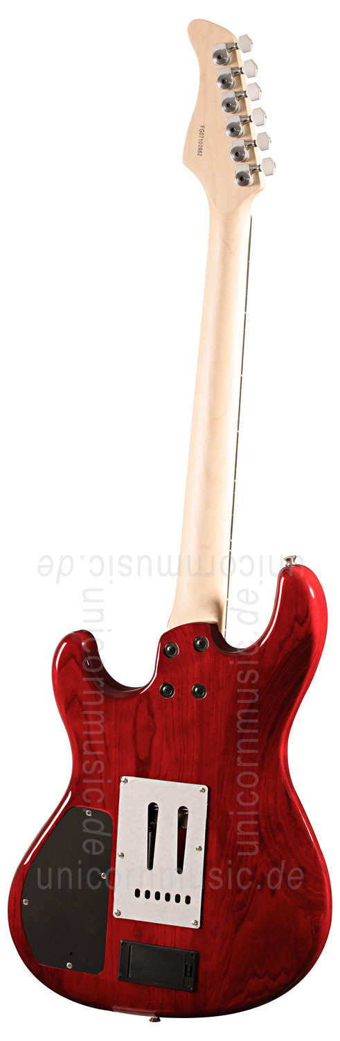 zur Artikelbeschreibung / Preis E-Gitarre FERNANDES RETROROCKET ELITE 2007 - See Thru Red - Sustainer + Koffer