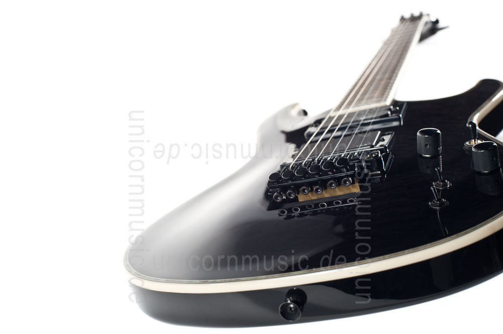 zur Artikelbeschreibung / Preis E-Gitarre FERNANDES REVOLVER ELITE - See Thru Black - Floyd Rose - Sustainer + Tasche