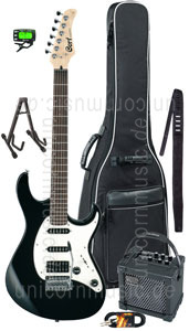 zur Detailansicht E-Gitarren Set CORT G220 schwarz + Roland Micro Cube GX + Tasche + Gurt + Kabel + Ständer + Stimmgerät