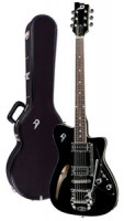 E-Gitarre DUESENBERG CARIBOU - Black - Tremolo + custom line case