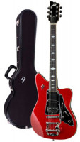 E-Gitarre DUESENBERG PALOMA - Red Sparkle + custom line case