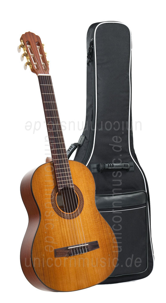 zur Artikelbeschreibung / Preis Linkshänder  Kindergitarre 3/4 - ARANJUEZ MODELL A4-Z 58 LH - Massive Zederndecke