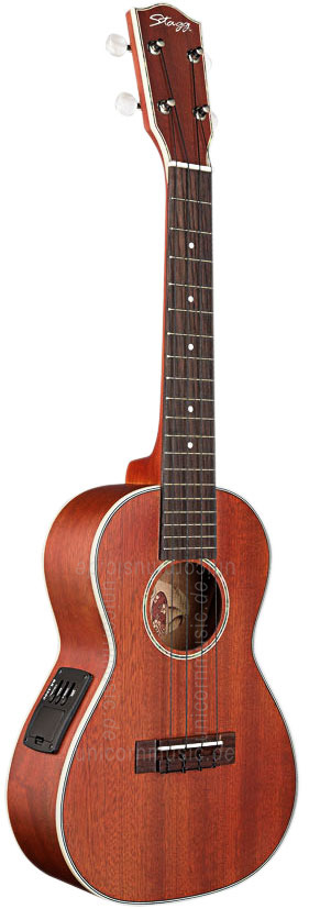 zur Artikelbeschreibung / Preis Konzert Ukulele - STAGG MODELL UC80-SE - vollmassiv - Tonabnehmer + Tasche