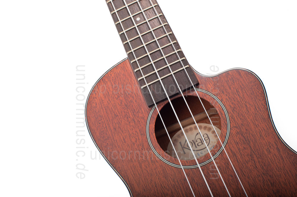 zur Artikelbeschreibung / Preis Konzert Ukulele - KORALA UKC/60-CENT - Tonabnehmer - Cutaway - Mahagoni Decke