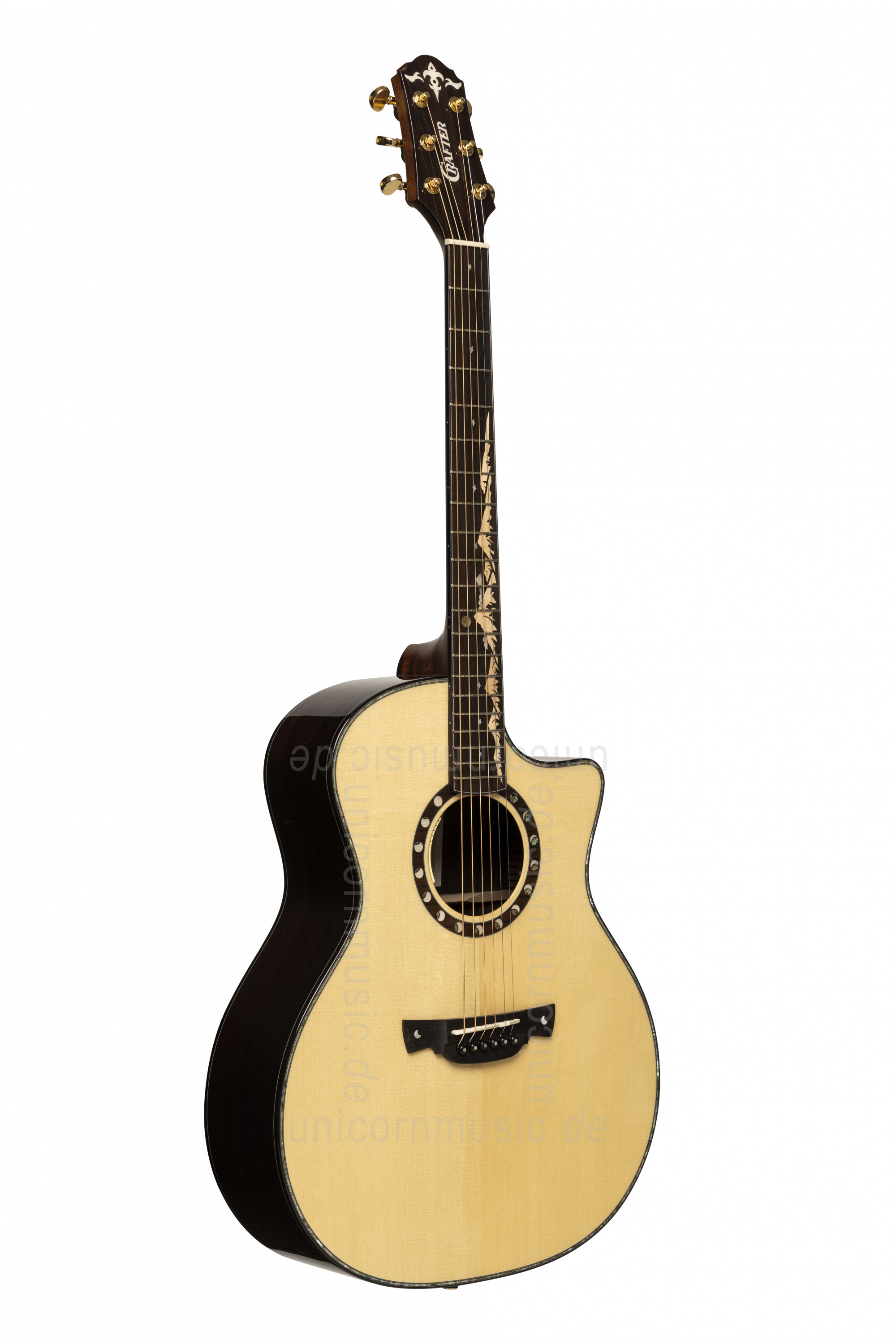 zur Artikelbeschreibung / Preis Western-Gitarre - CRAFTER G-1000ce - Moon Landscape - Grand Auditorium - massive Fichtendecke