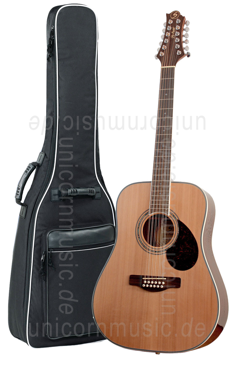 zur Artikelbeschreibung / Preis Western-Gitarre GREG BENNETT (SAMICK) D7/12 BEAUMONT - Dreadnought - 12 Saitig - massive Zederndecke