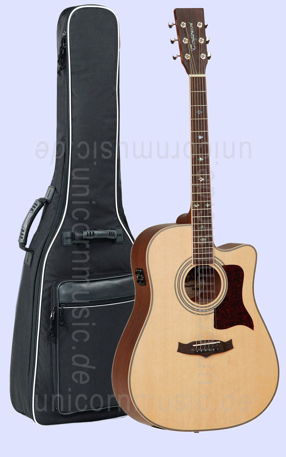 zur Artikelbeschreibung / Preis Western-Gitarre TANGLEWOOD TW115/CE - Premier Series - Elektro Cutaway - B-Band - massive Decke