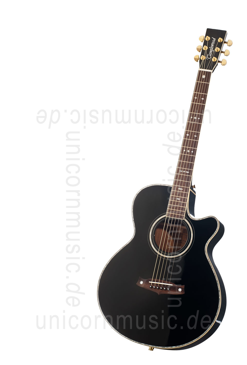 zur Artikelbeschreibung / Preis Western-Gitarre TANGLEWOOD TW49/BK DLX E - Sundance Series - Fishman Presys Plus EQ - Super Folk - Cutaway - masive Decke + Boden