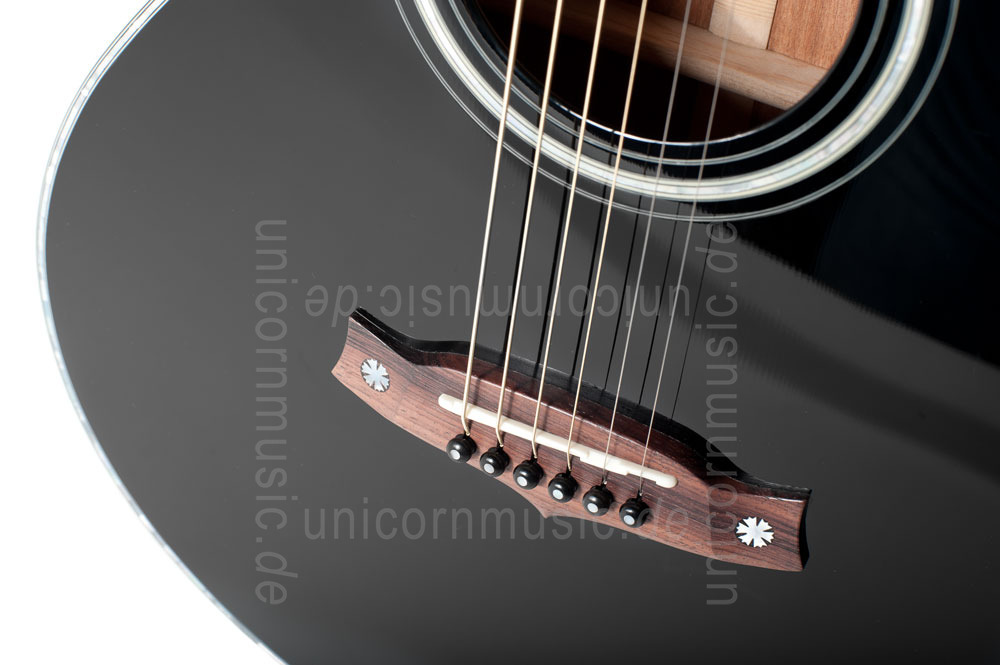 zur Artikelbeschreibung / Preis Western-Gitarre TANGLEWOOD TW49/BK DLX E - Sundance Series - Fishman Presys Plus EQ - Super Folk - Cutaway - masive Decke + Boden